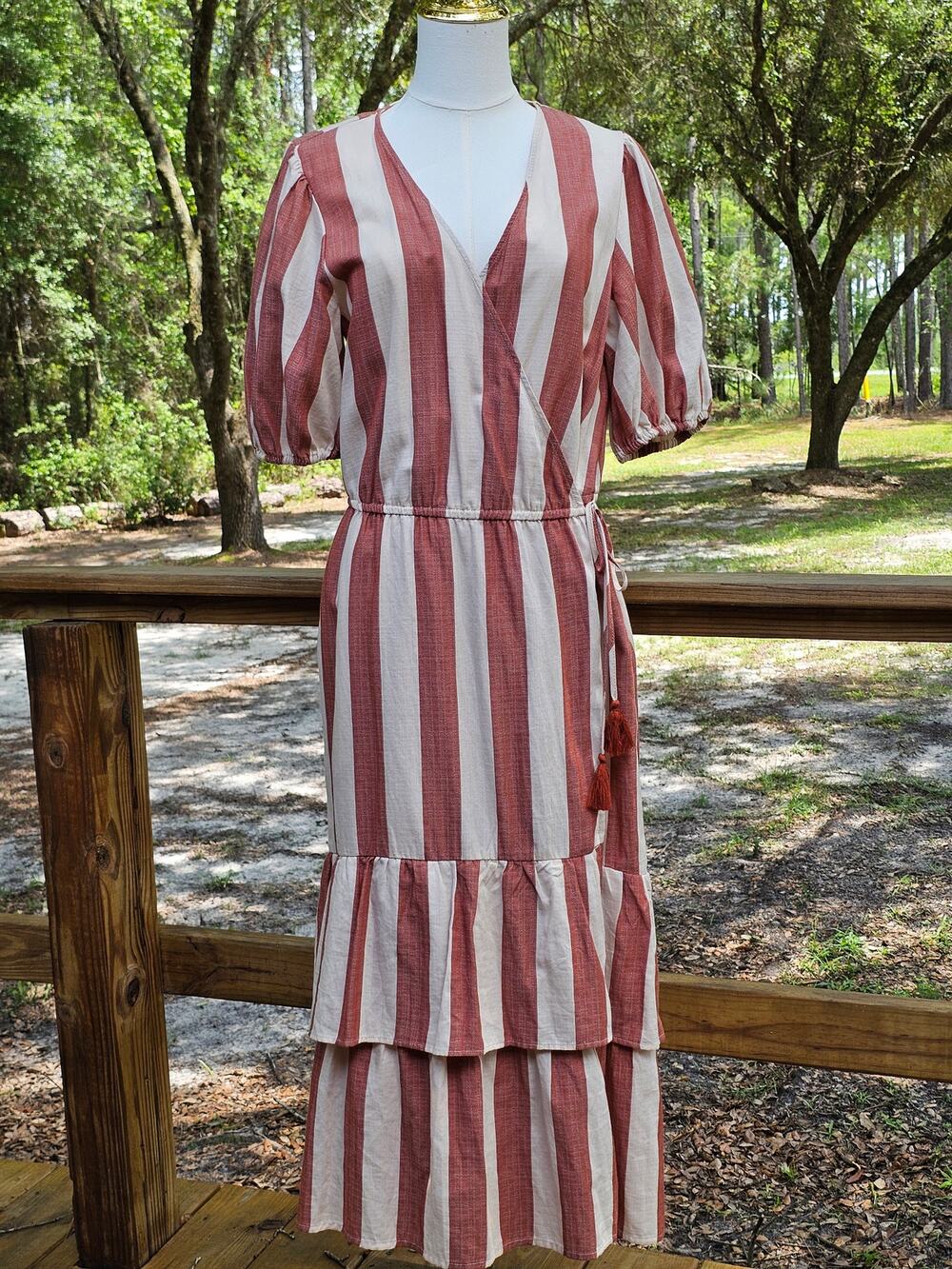 NWT Knox Rose 100% Cotton Dusty Rose/Bone Cottagecore Wrap M